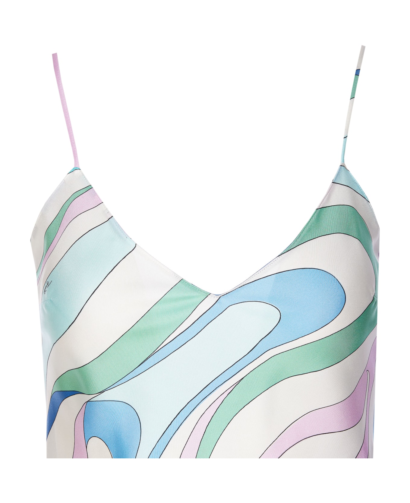 Pucci Marmo Print Silk Top - MultiColour