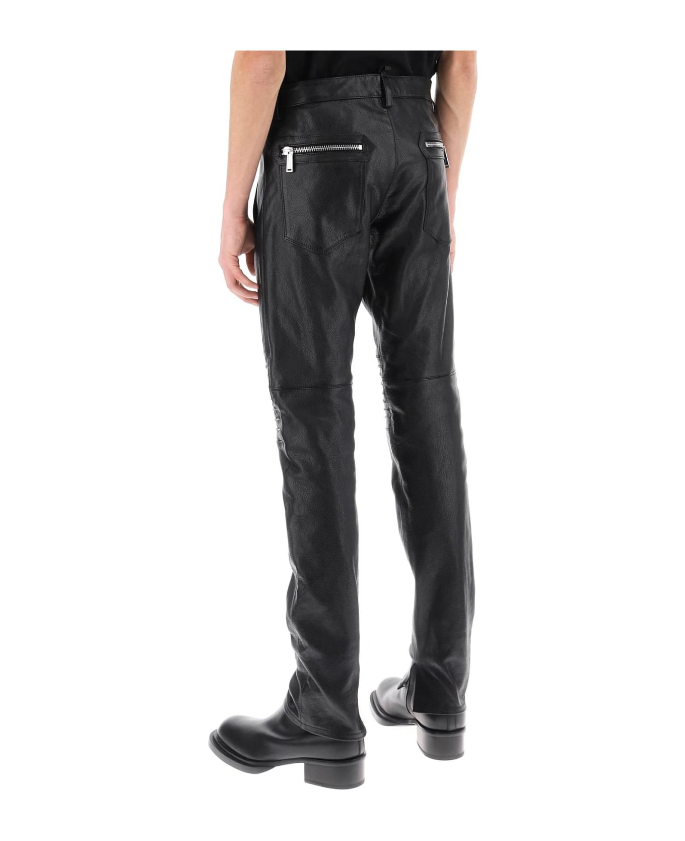 Dsquared2 Rider Leather Pants - BLACK (Black)