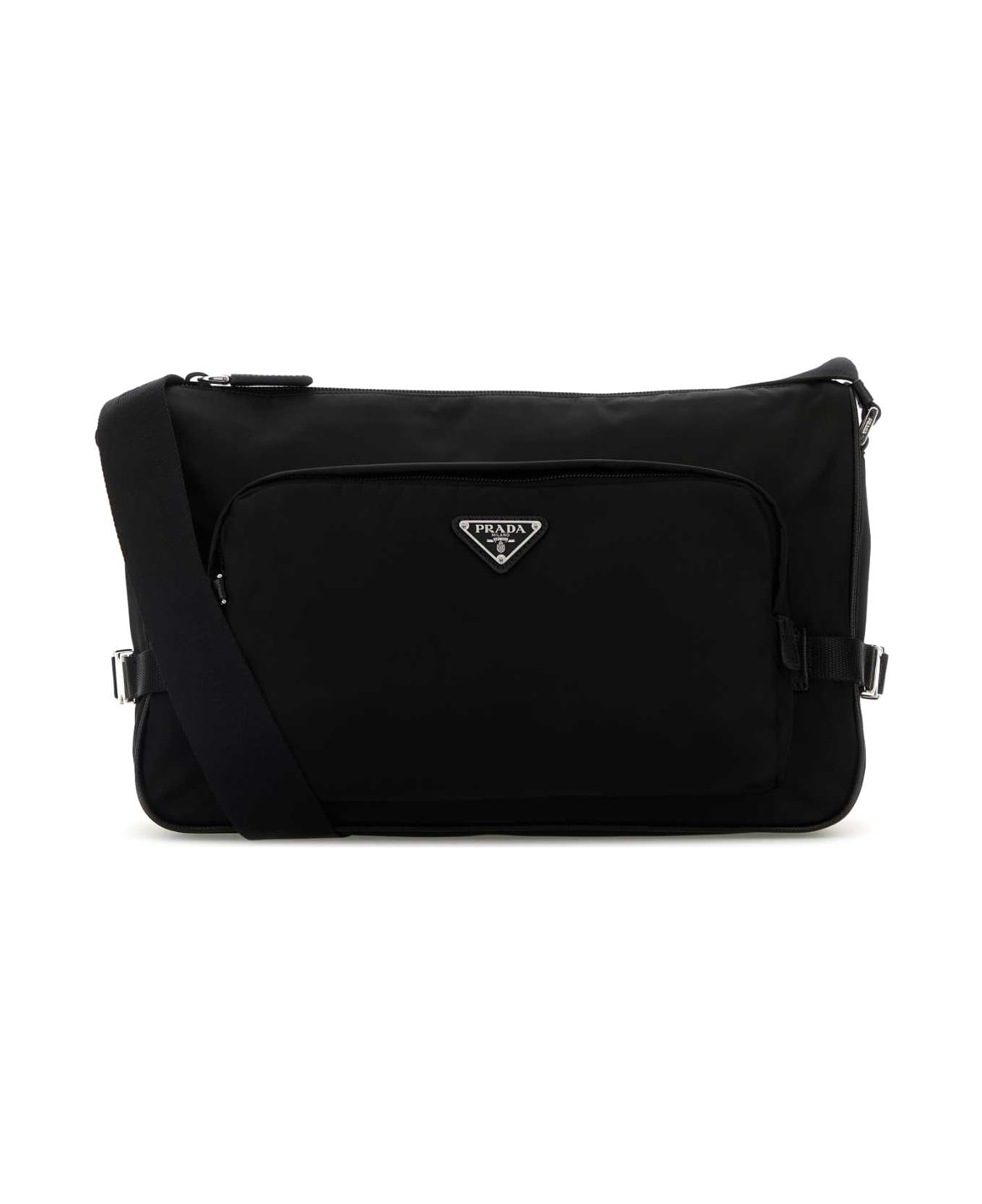 Prada Black Re-nylon Large Crossbody Bag - NERO