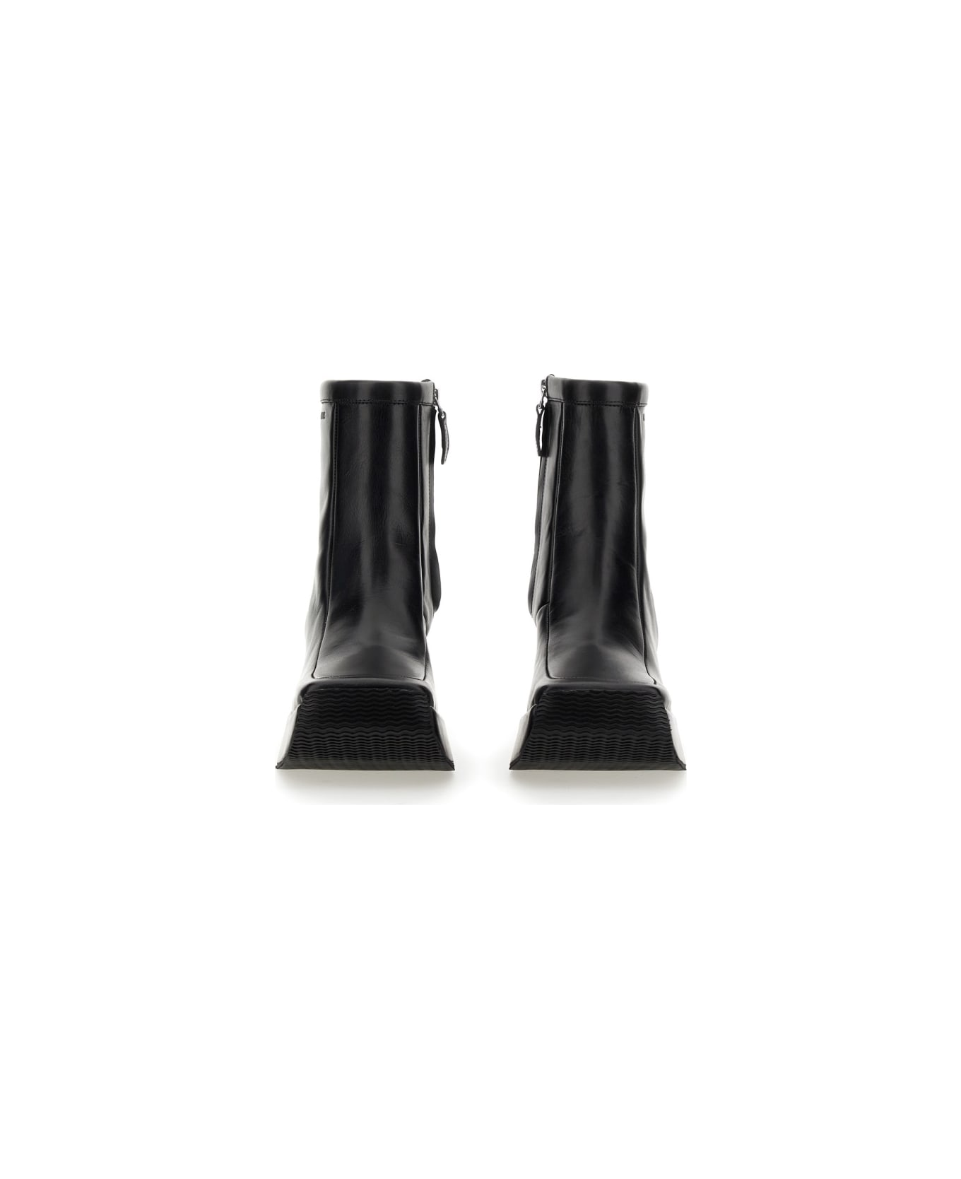 Raf Simons Ankle Boot With Square Toe - BLACK ブーツ