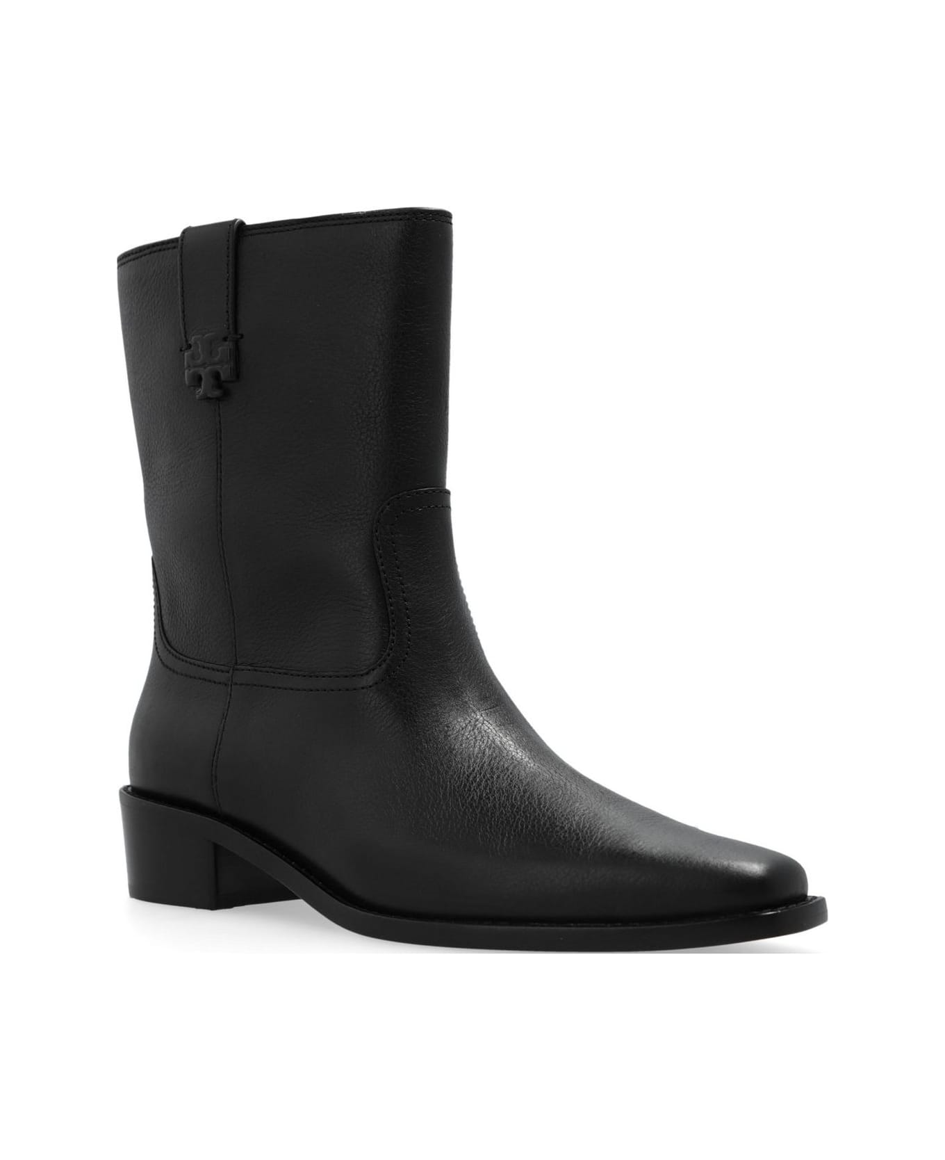 Tory Burch City Western Ankle Boots - Black