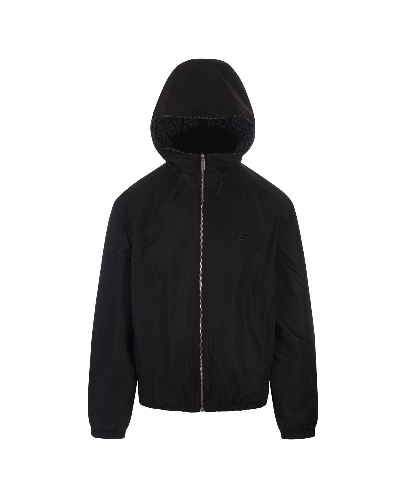 Givenchy Black Wool Reversible 4g Hooded Jacket - Black フリース