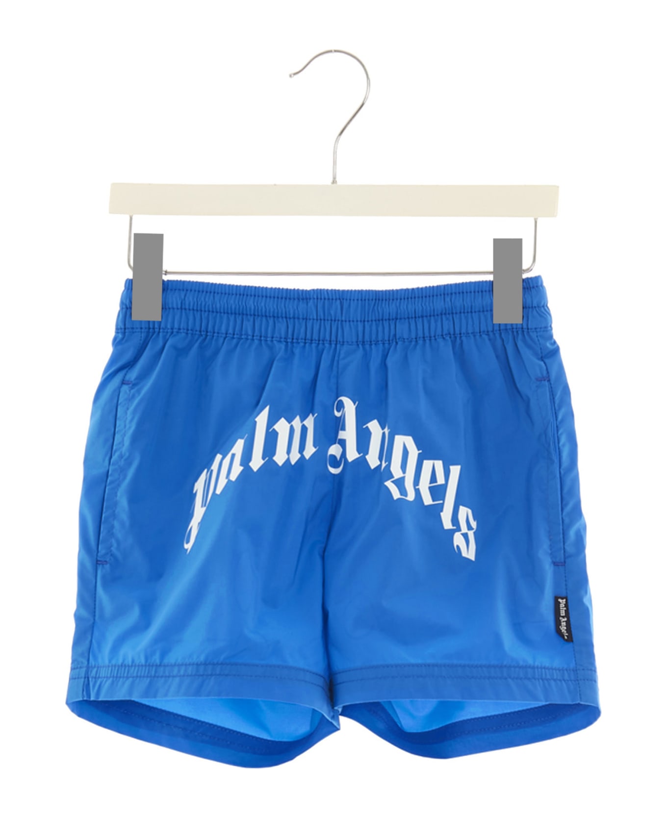 Palm Angels Logo Swim Shorts - Light Blue