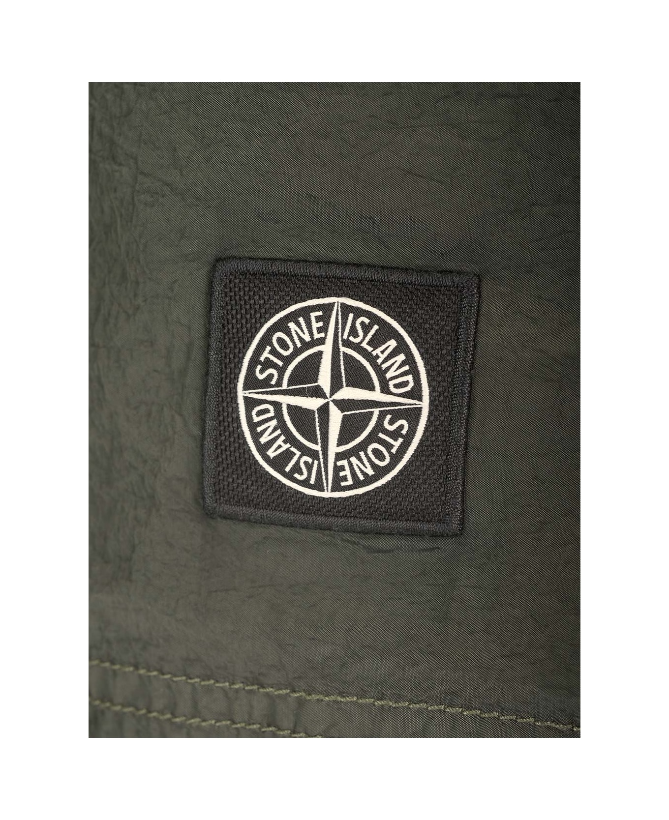 Stone Island Logo Patch Shorts - Green