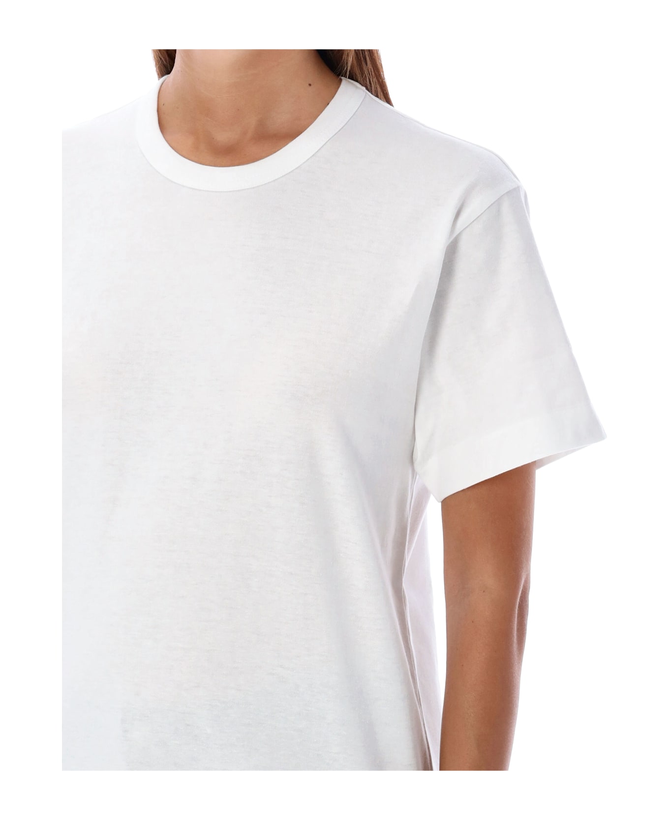 Comme des Garçons Play Back Black Heart Patch Tee - WHITE