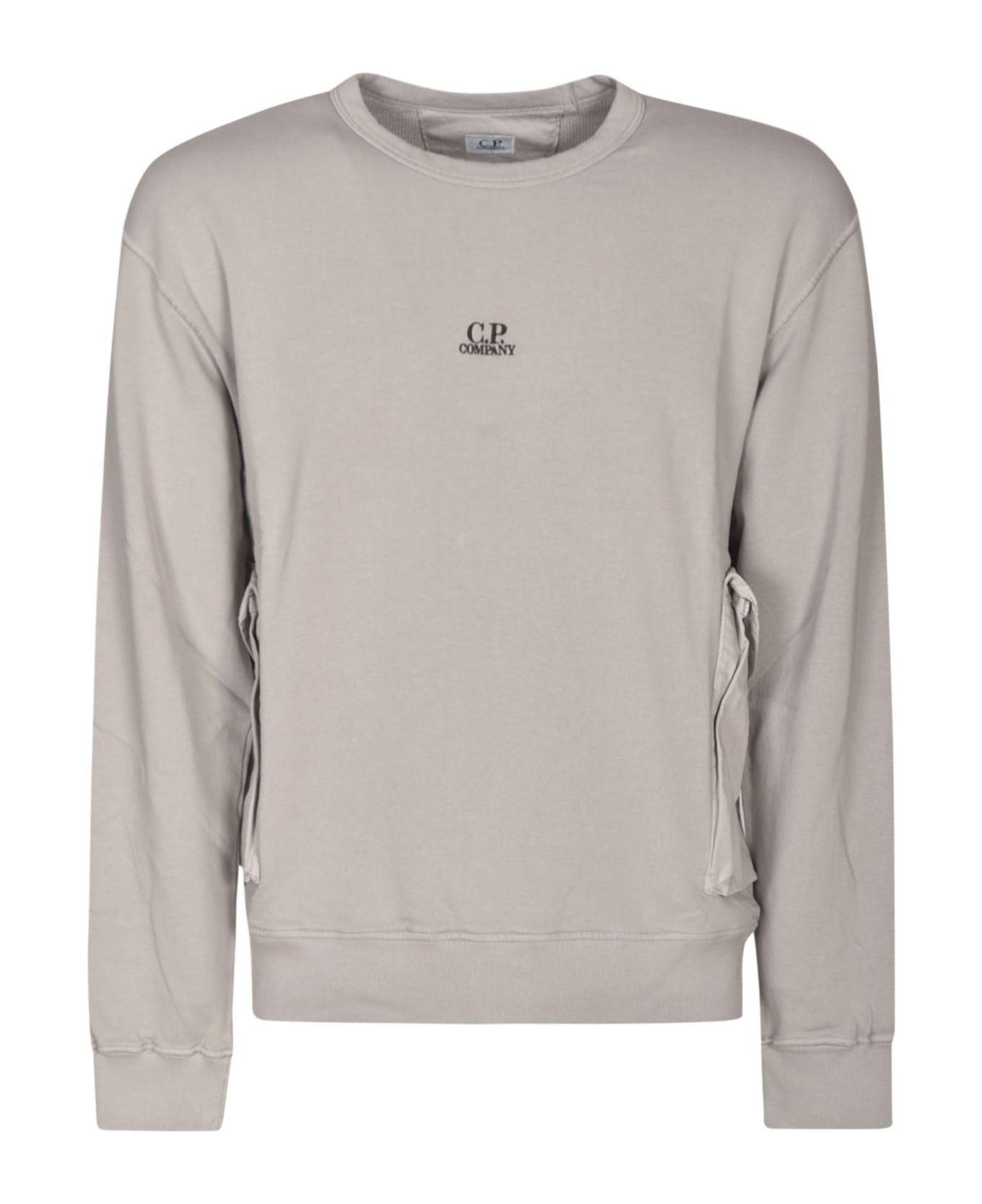 C.P. Company Logo Sweatshirt - Drizzle Grey