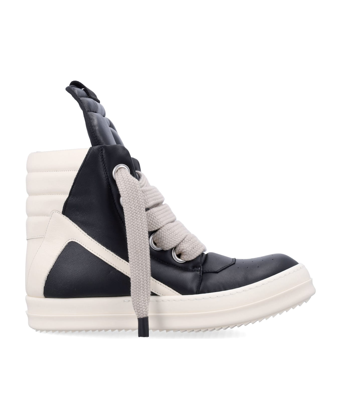 Rick Owens Jumbolaced Geobasket - BLACK MILK MILK