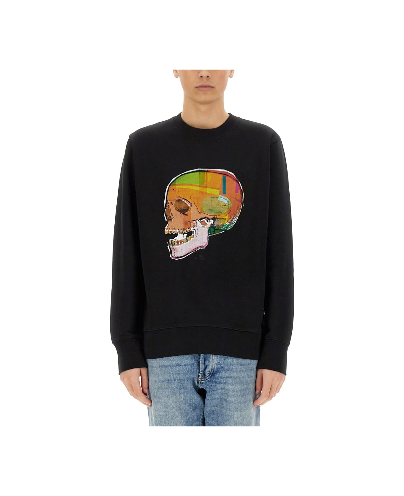 PS by Paul Smith "skull Sketch" Print Sweatshirt - BLACK