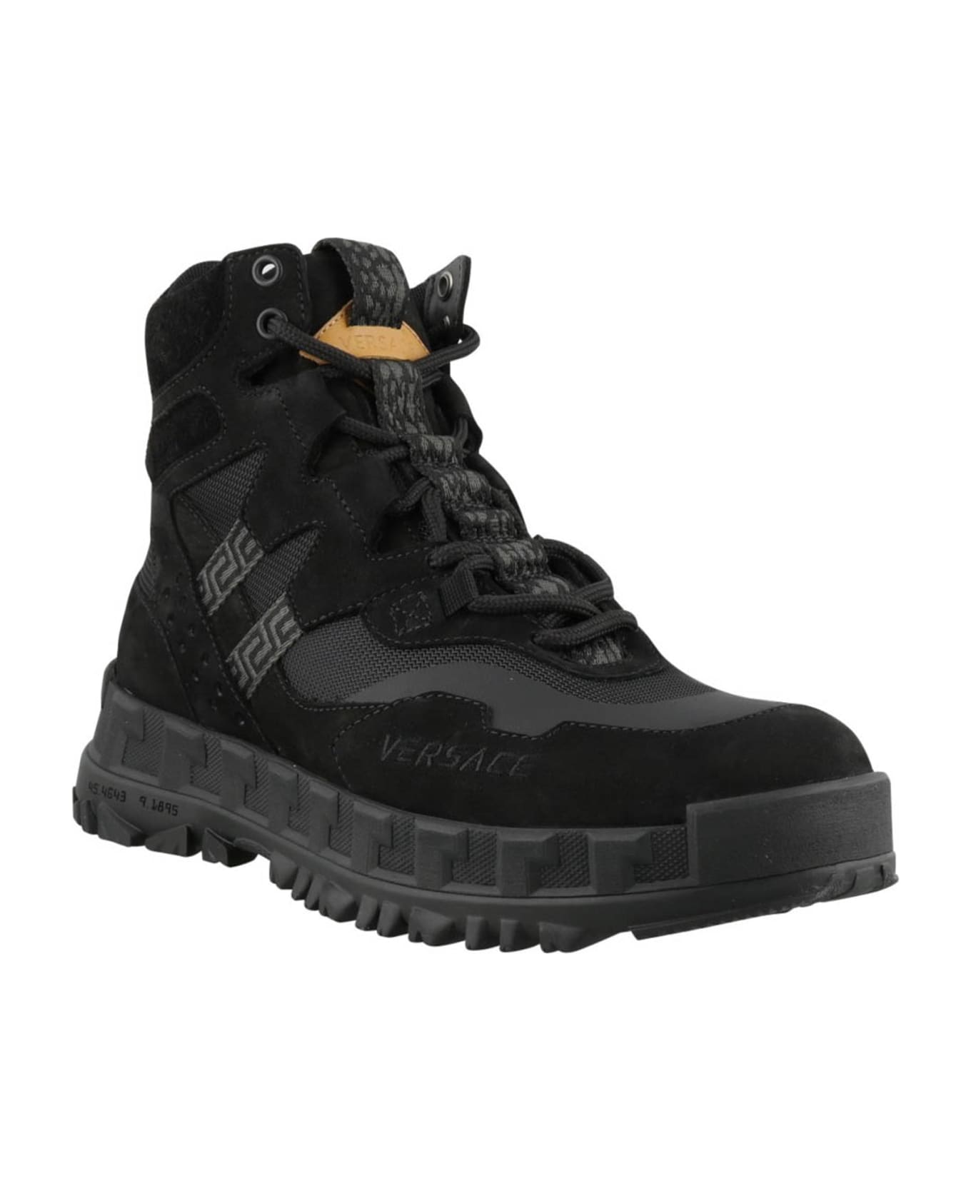 Versace Suede Hiking Boots - Black