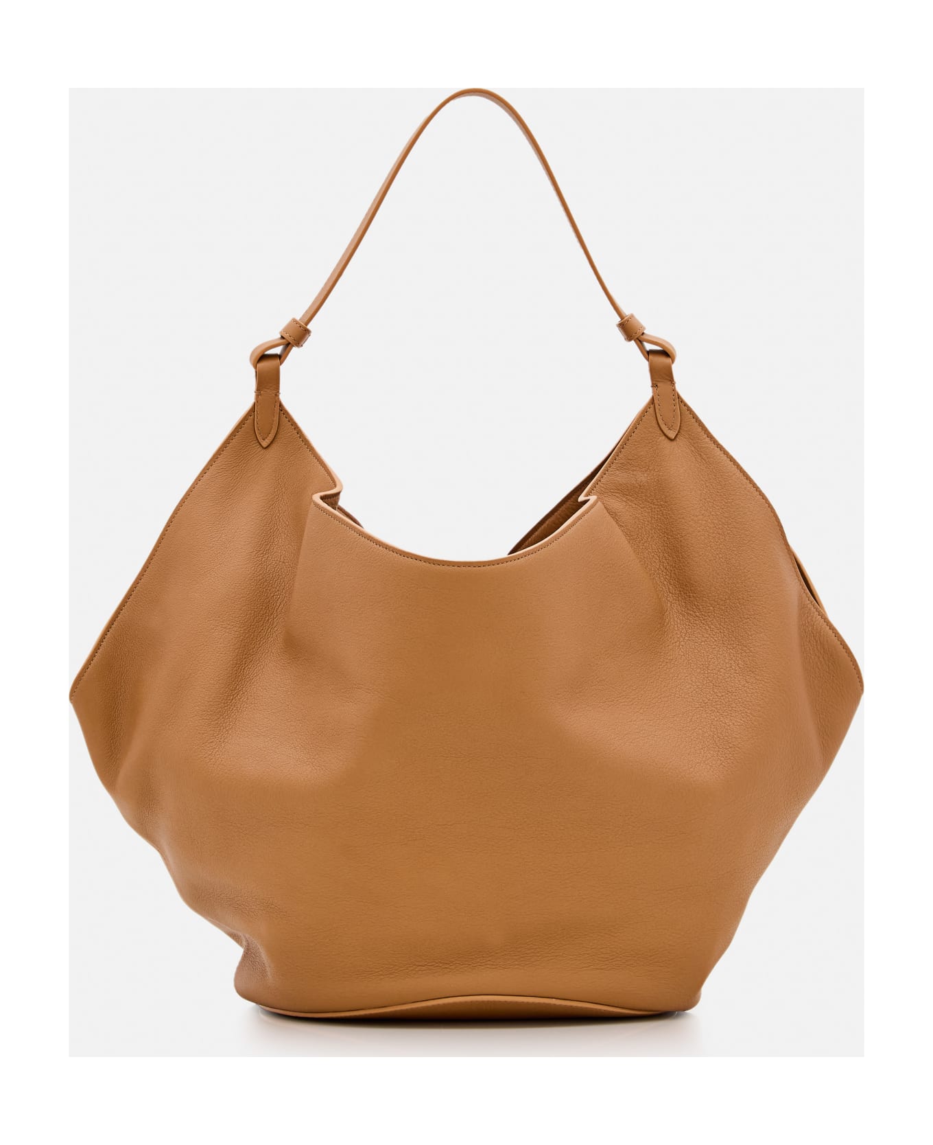 Khaite Medium Lotus Leather Bag - Beige
