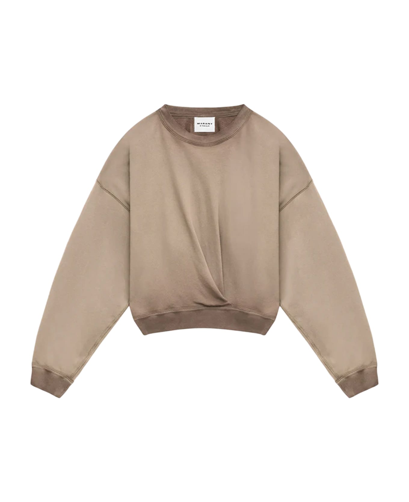 Marant Étoile Sheila Crewneck Cropped Sweatshirt - Green