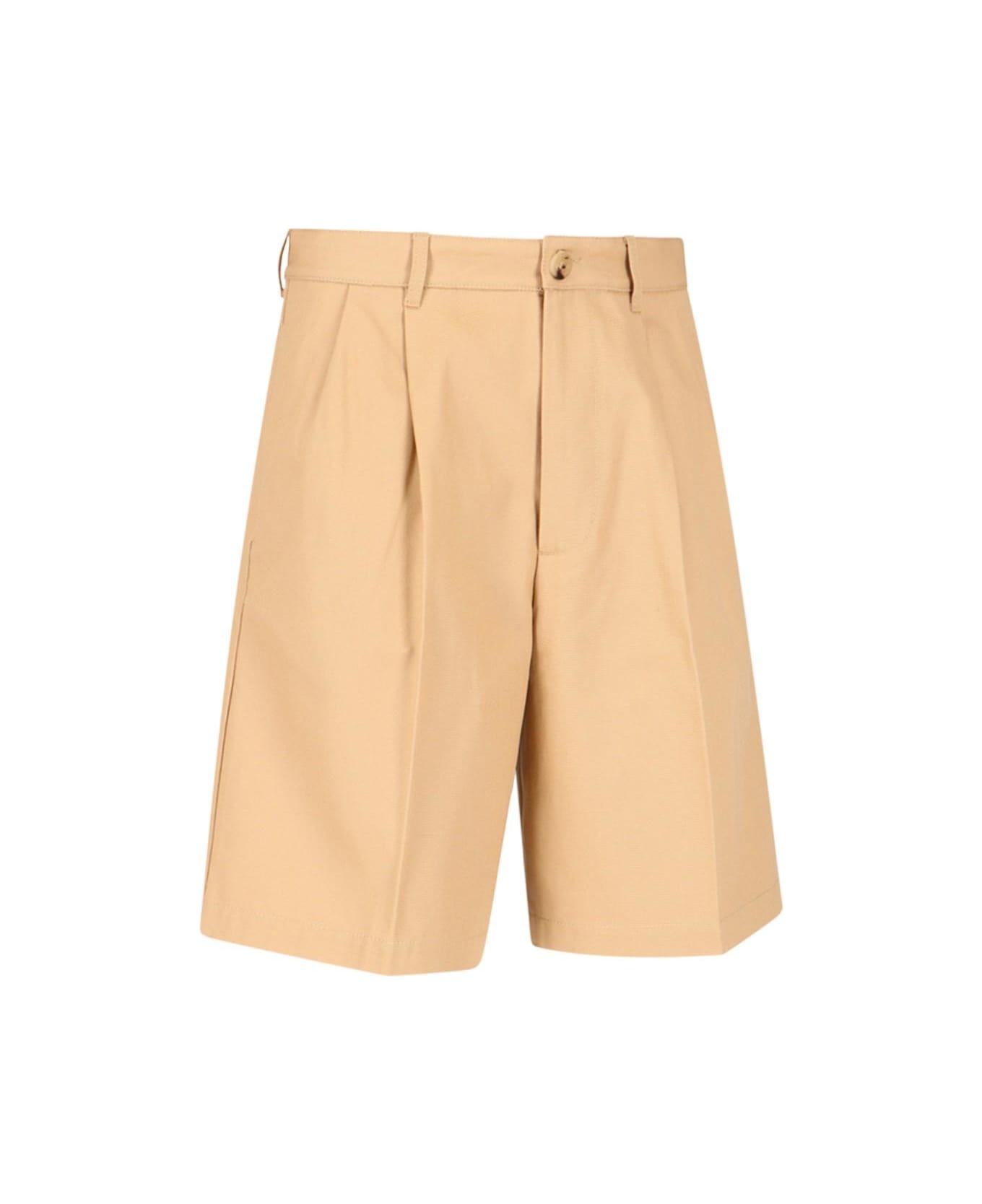 Gucci Back Embroidered Shorts - Beige