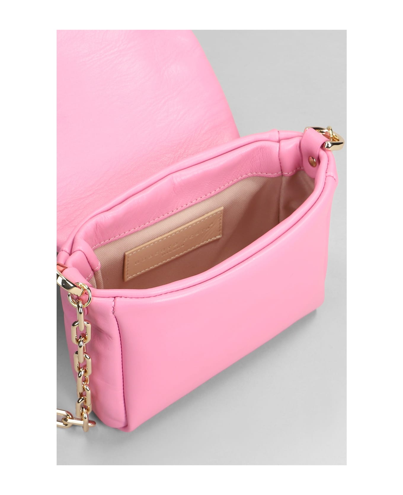 Roberto Festa Lucy Shoulder Bag In Rose-pink Leather - rose-pink