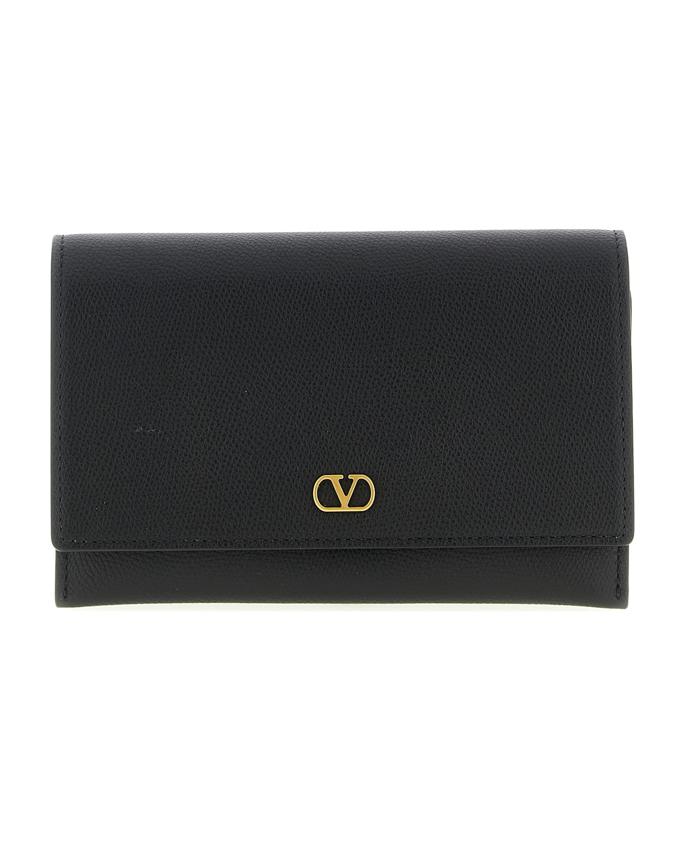 Valentino Garavani Wallet On Chain Valentino Garavani Vlogo - Black  
