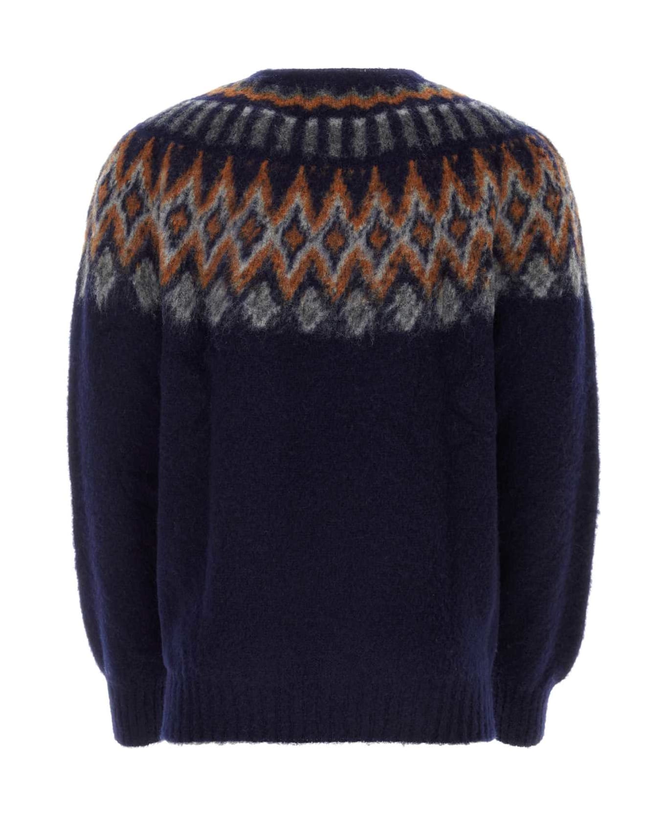 Howlin Dark Blue Wool Futurefantasy Sweater - NAVY ニットウェア
