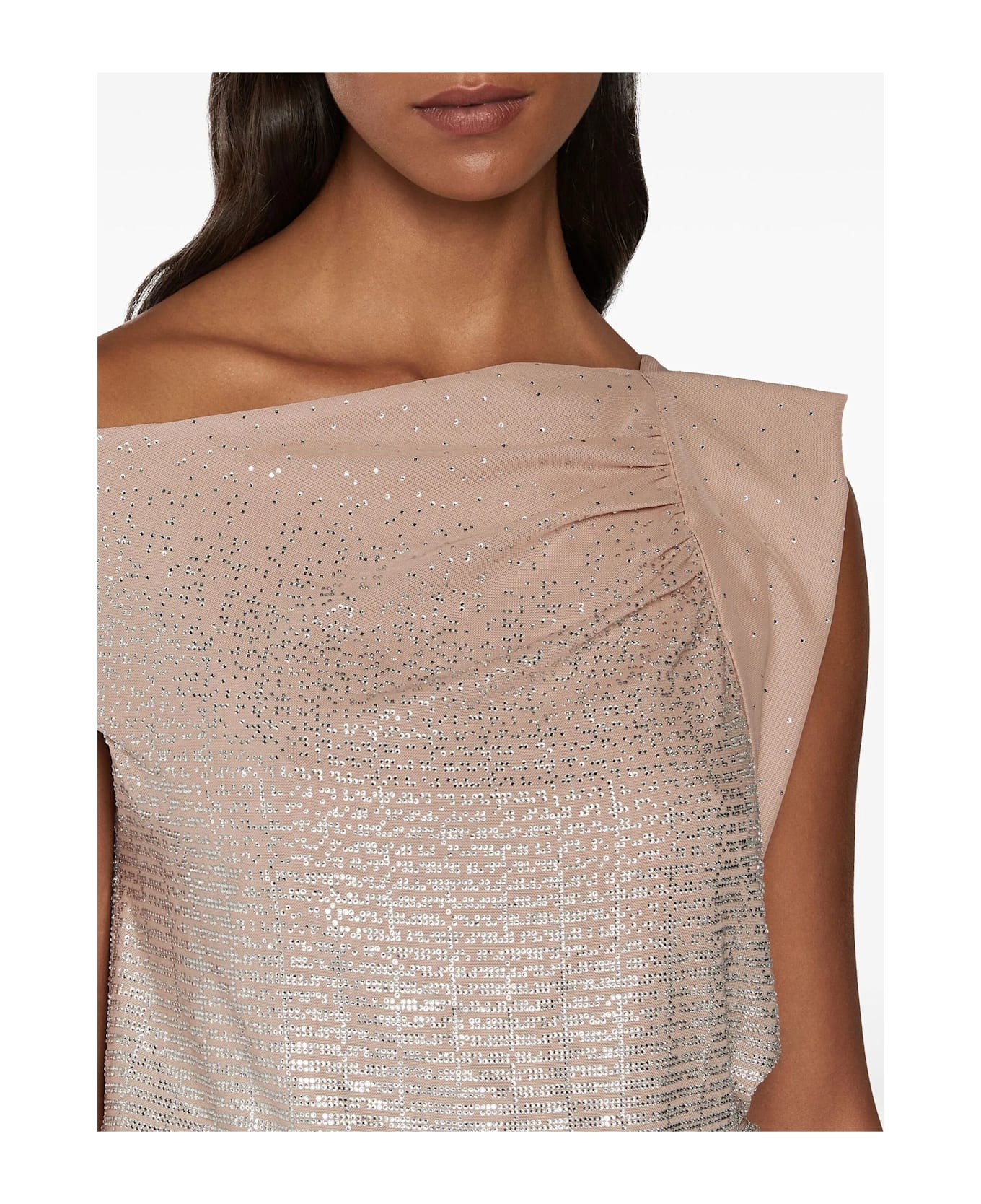 Genny Crystal-embellished Mini Dress - Nude
