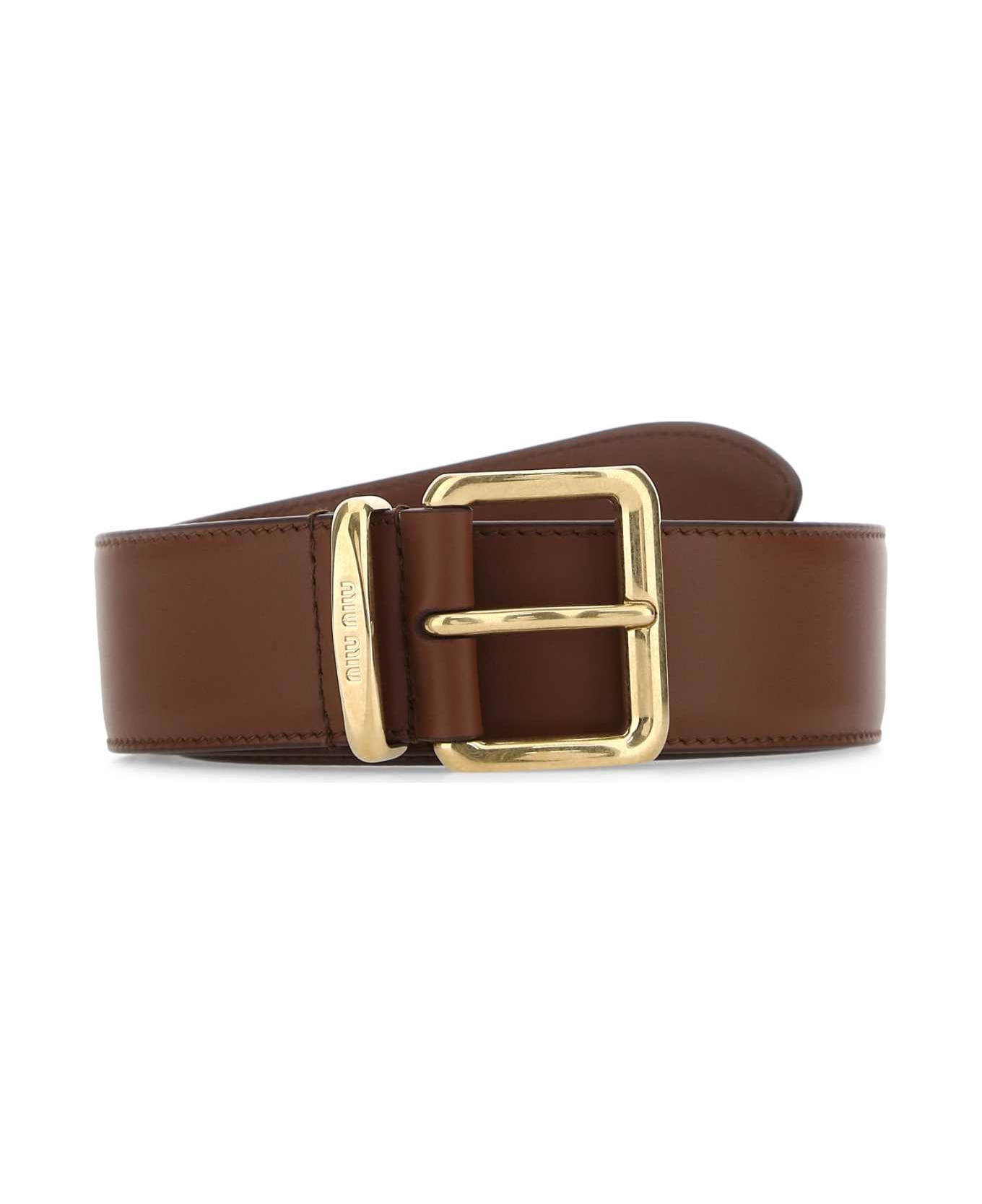 Miu Miu Brown Leather Belt - Brown