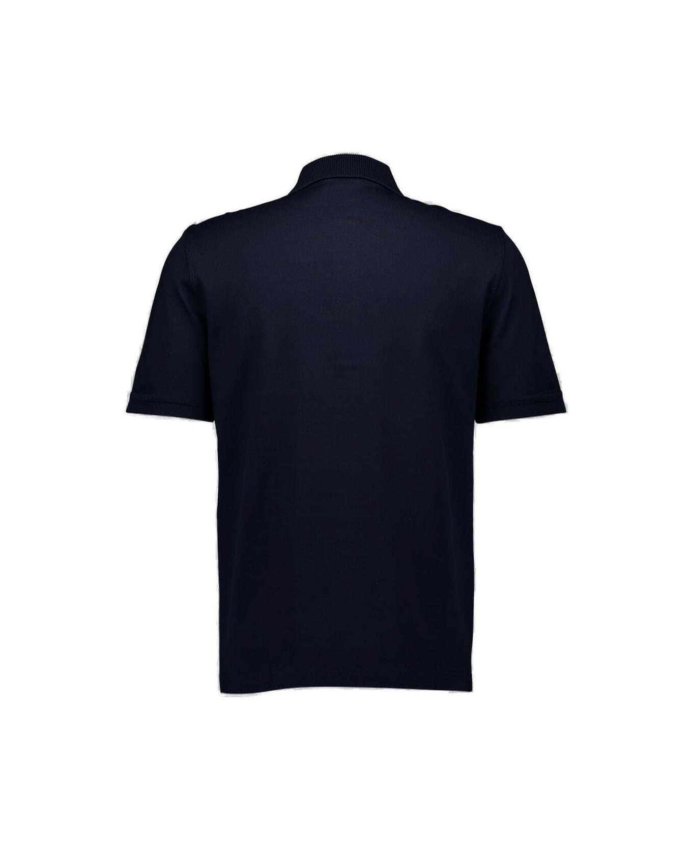 Ferragamo Half-zipped Short-sleeved Polo Shirt - BLUE