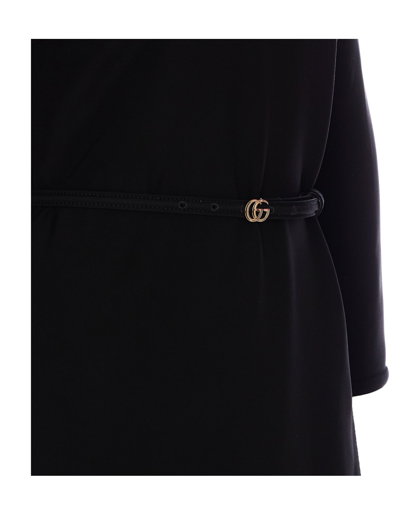 Gucci Silk Cady Mid-lenght Dress - Black