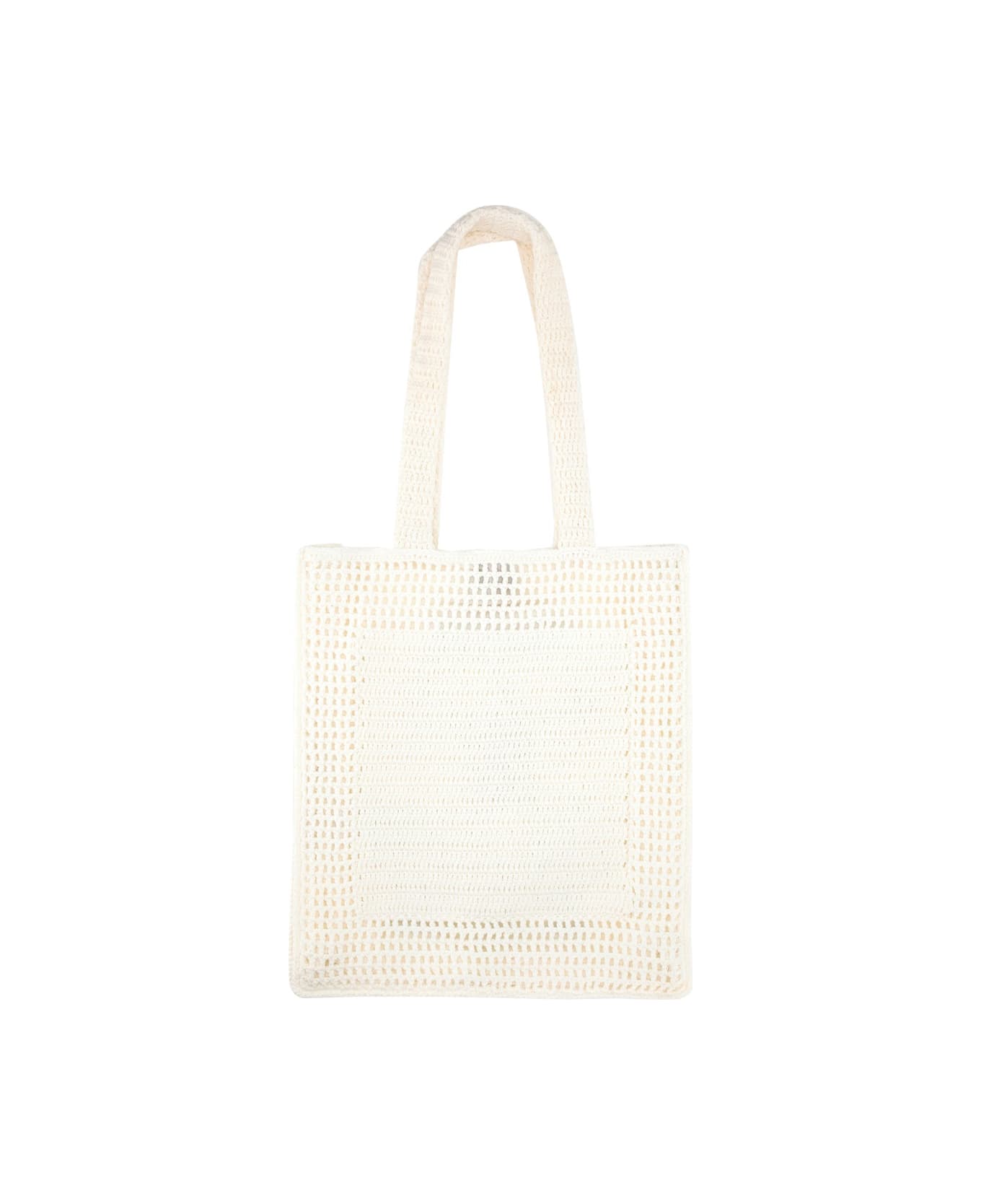 Casablanca Large Crochet Bag - WHITE