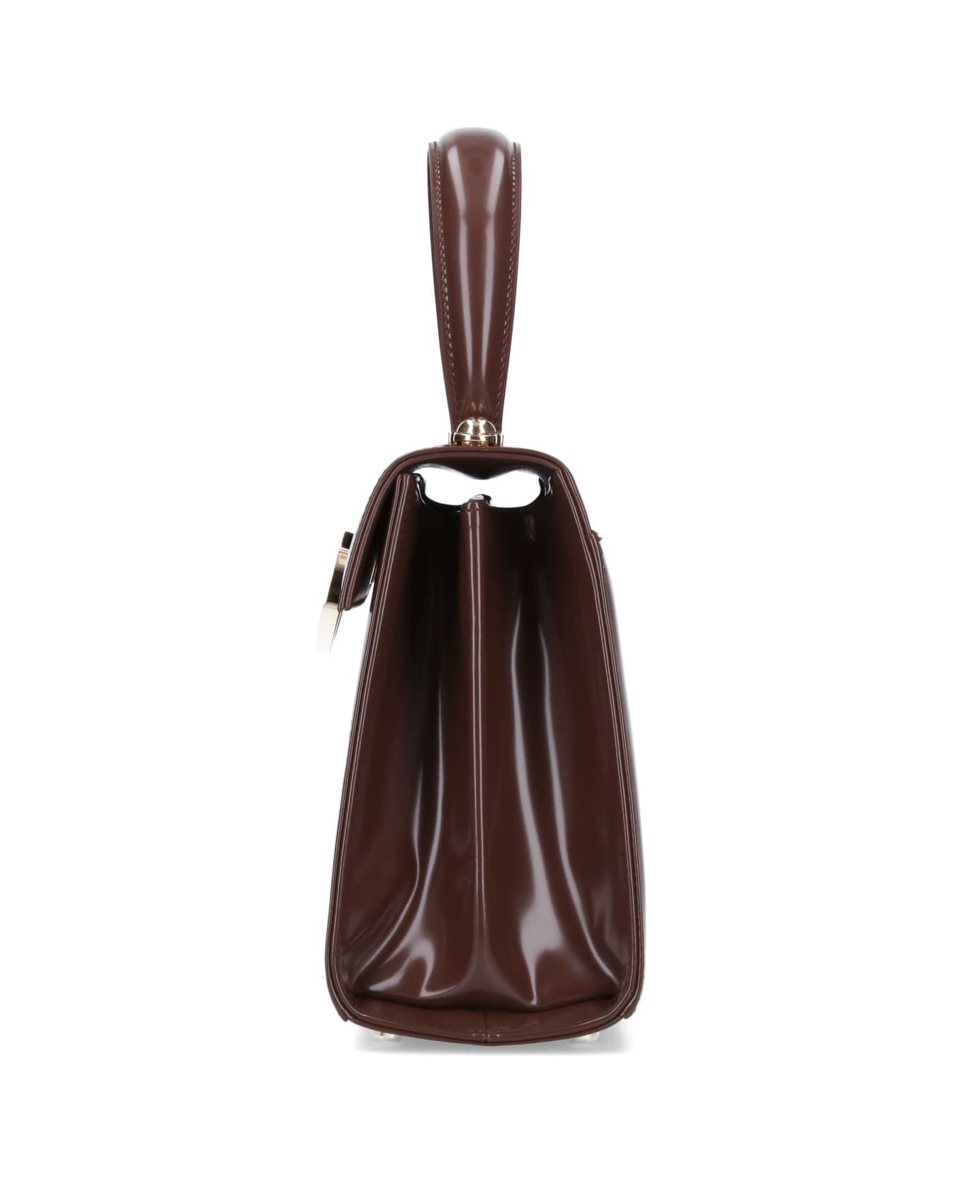 Ferragamo "iconic S" Handbag - Brown