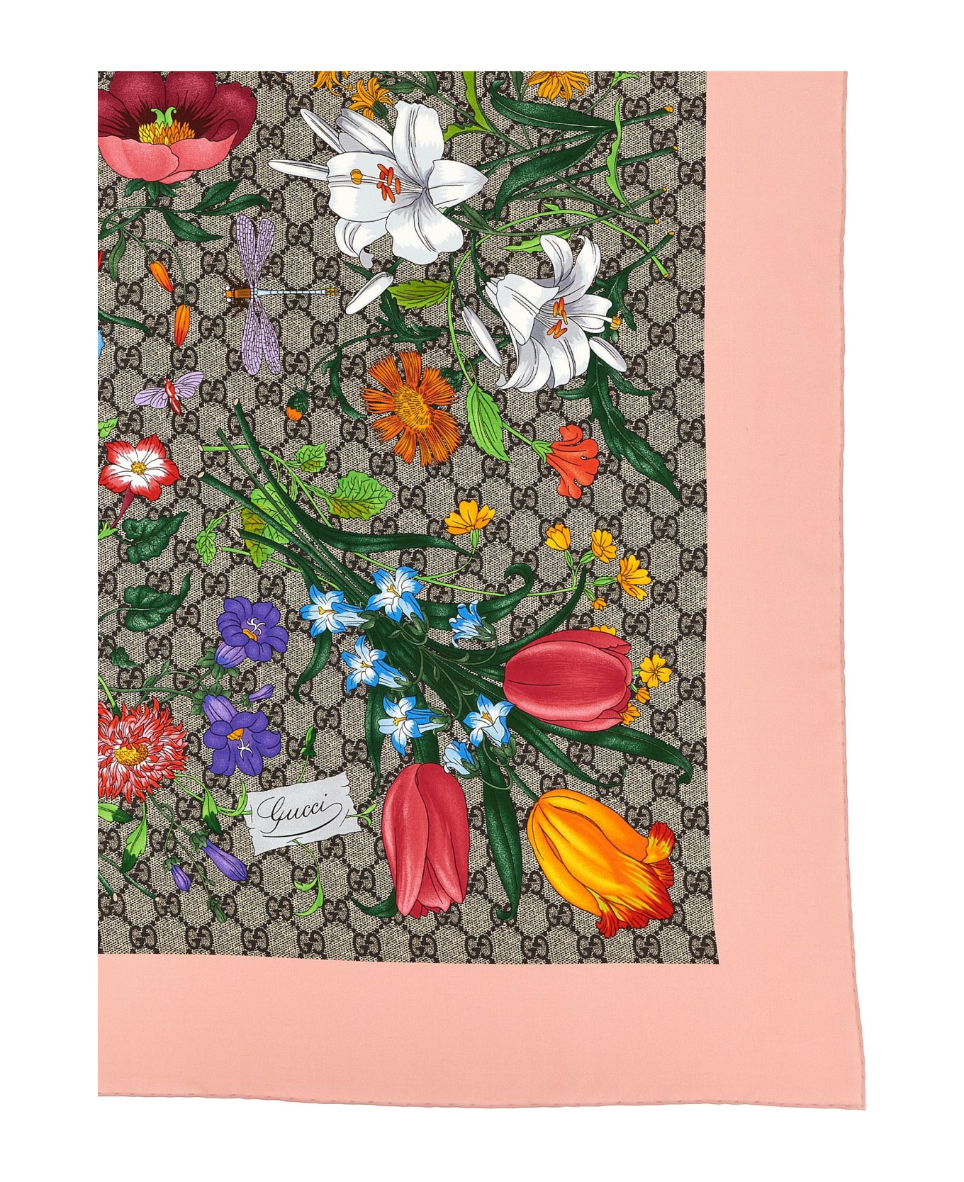 Gucci 'gg Flora' Scarf - BEIGE