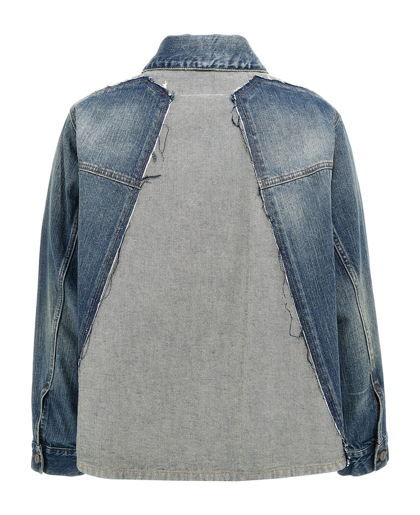 MM6 Maison Margiela Layered Denim Jacket - Blue