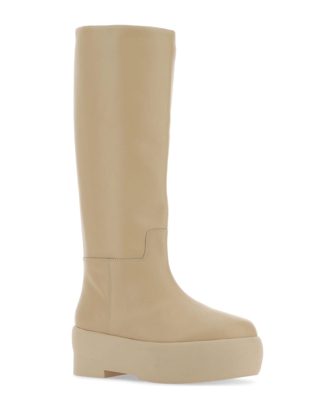 GIA BORGHINI Sand Leather Gia 16 Boots - Beige