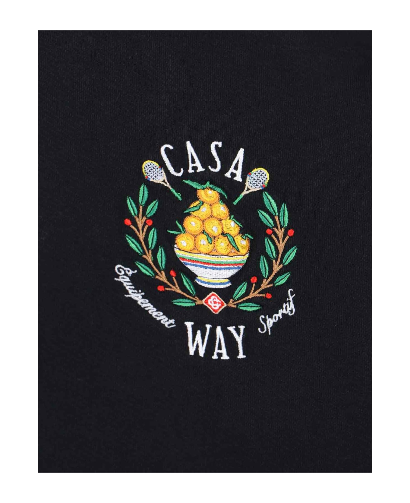Casablanca Logo Embroidery Sweatshirt - Black  