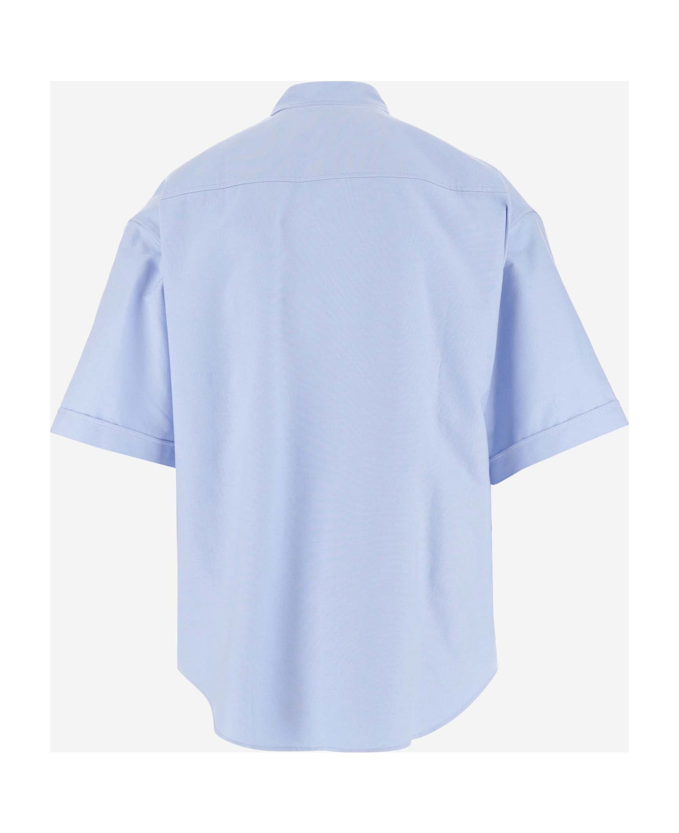 Ami Alexandre Mattiussi Short Sleeve Shirt With Logo - BABY BLUE