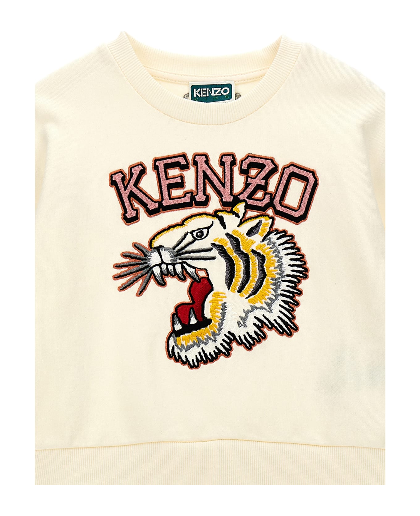 Kenzo Kids Logo Embroidery Sweatshirt - White