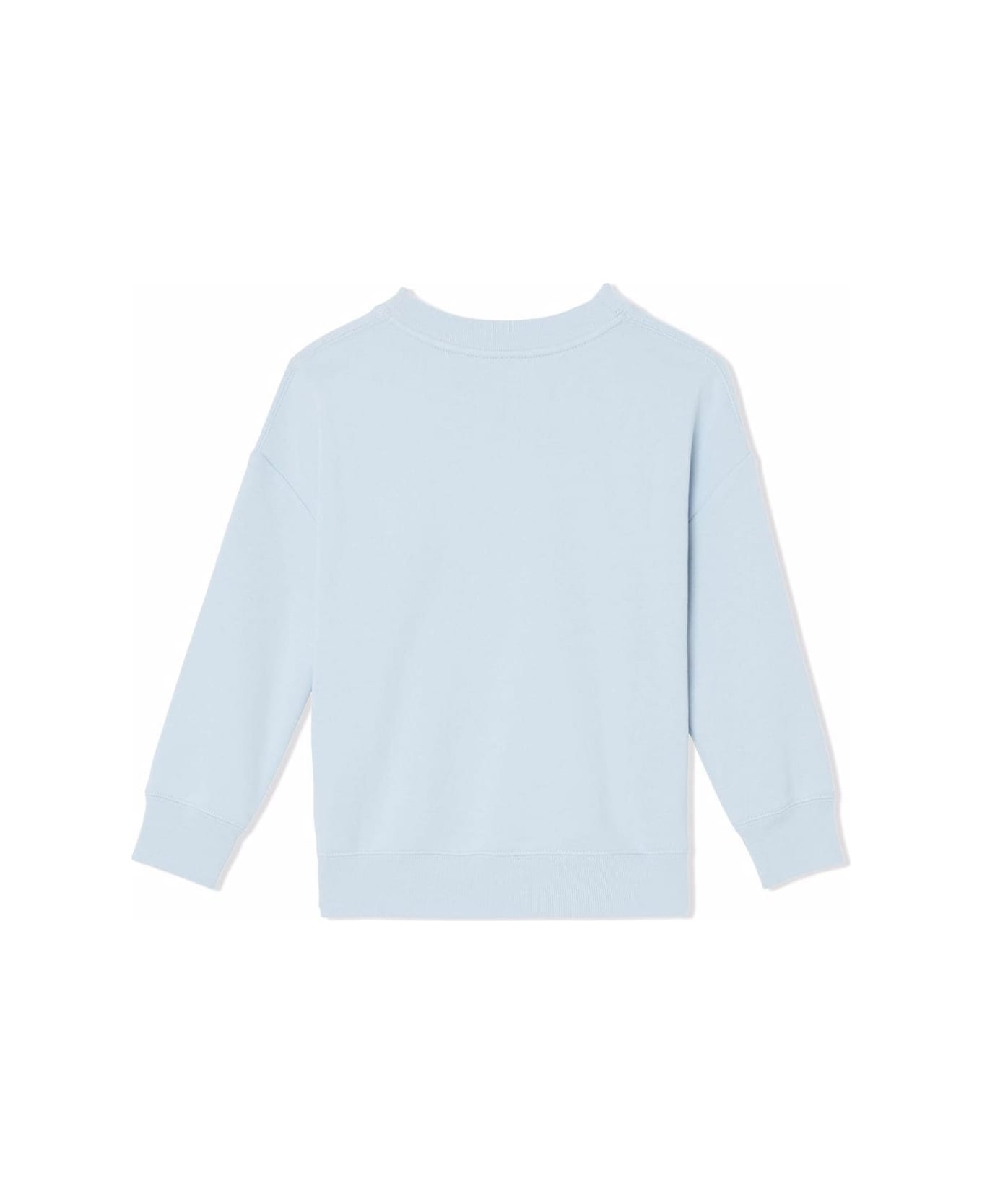 Burberry Kids Boy's Light Blue Euguene Cotton Sweatshirt With Logo - Light blue