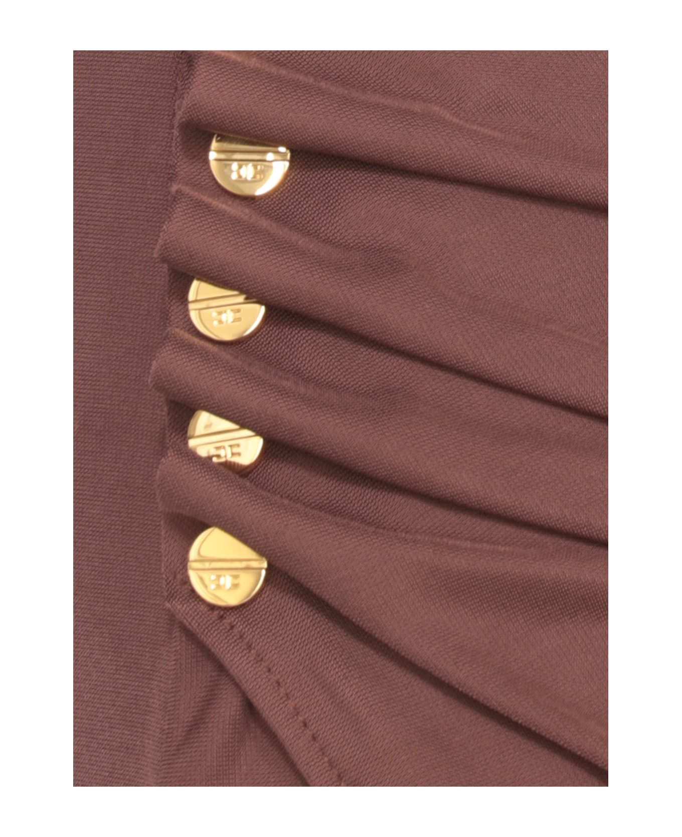 Elisabetta Franchi Long Dress - Brown