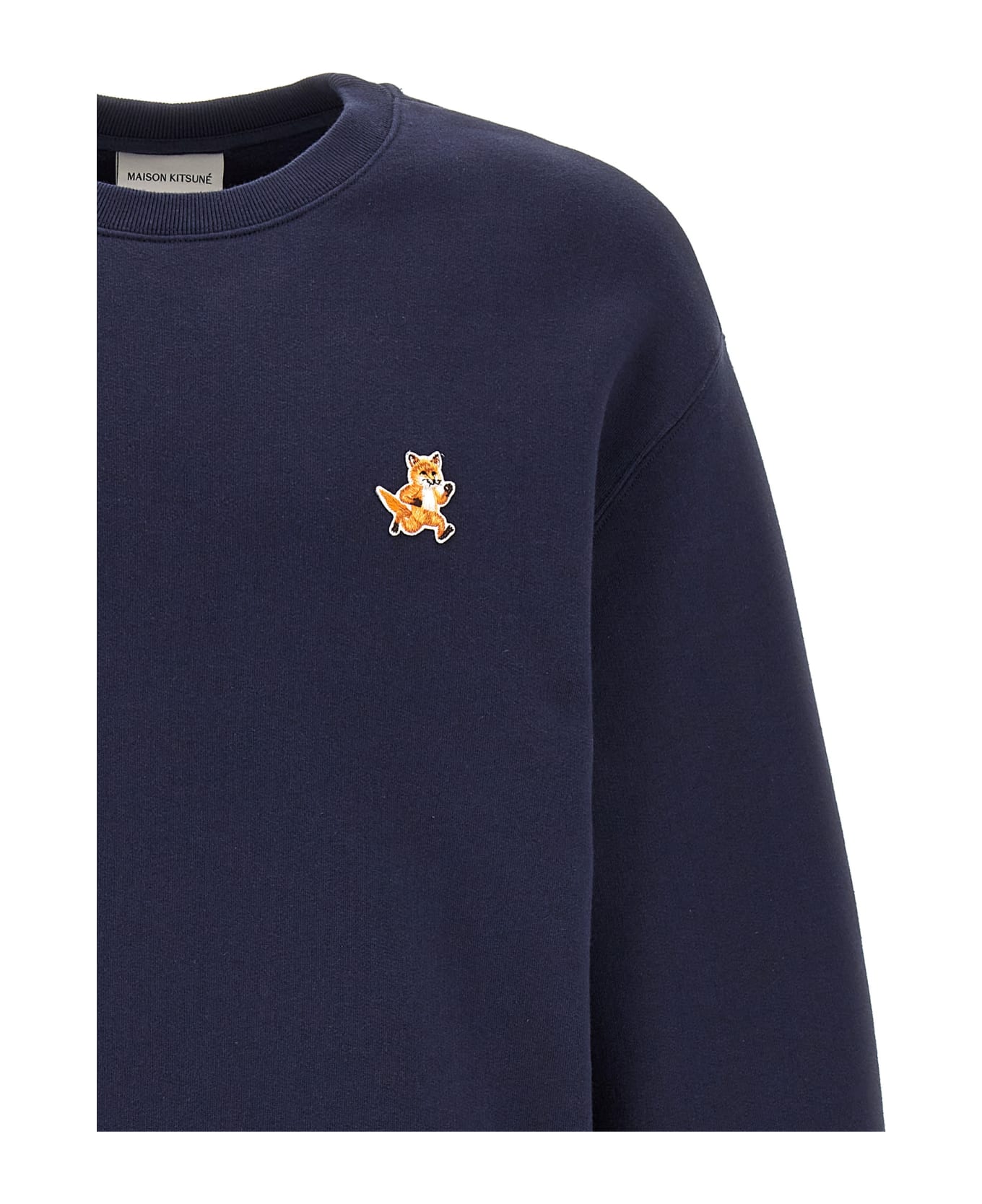 Maison Kitsuné 'speedy Fox Patch' Sweatshirt - Blue