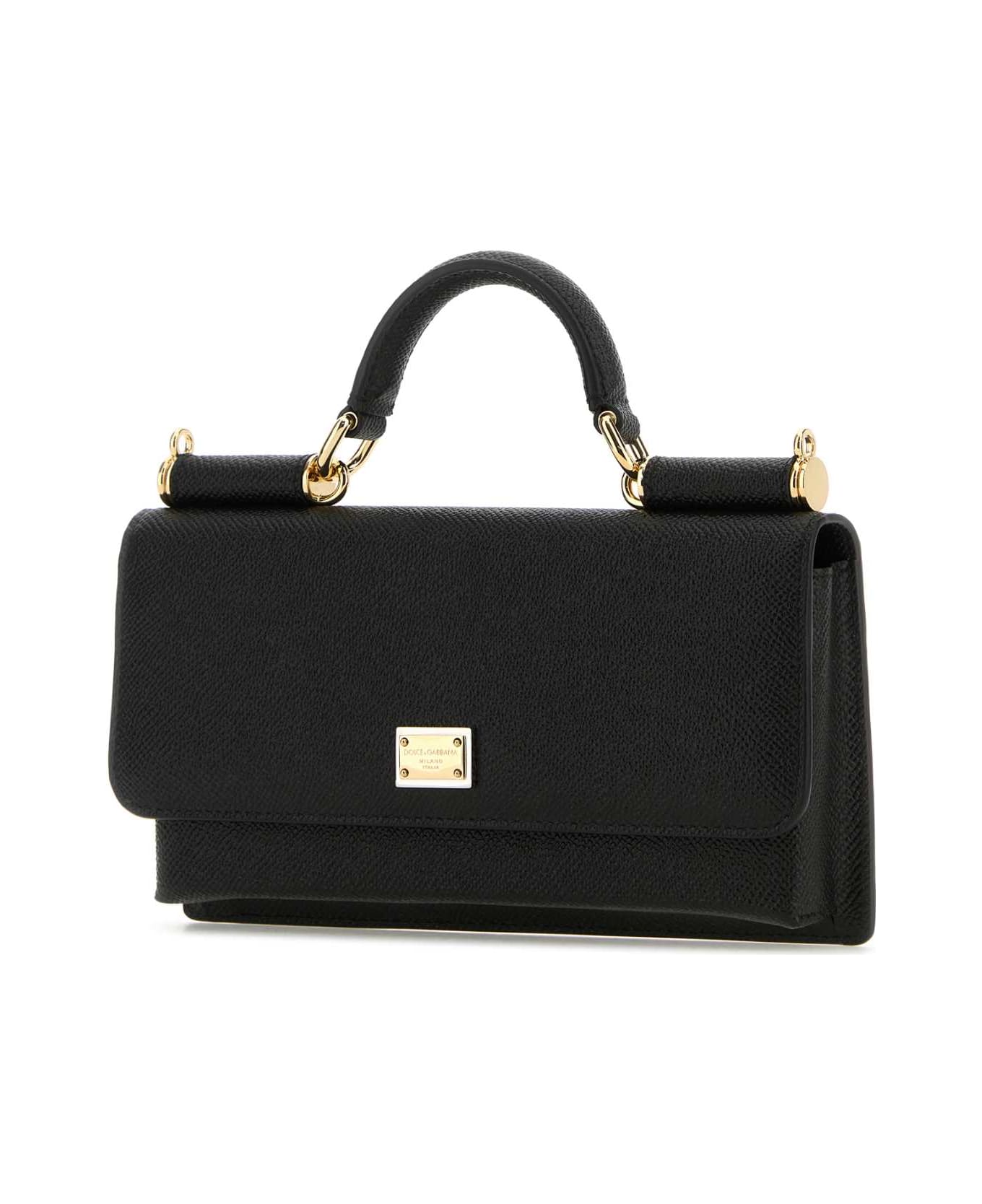 Dolce 
Gabbana Black Leather Handbag - NERO