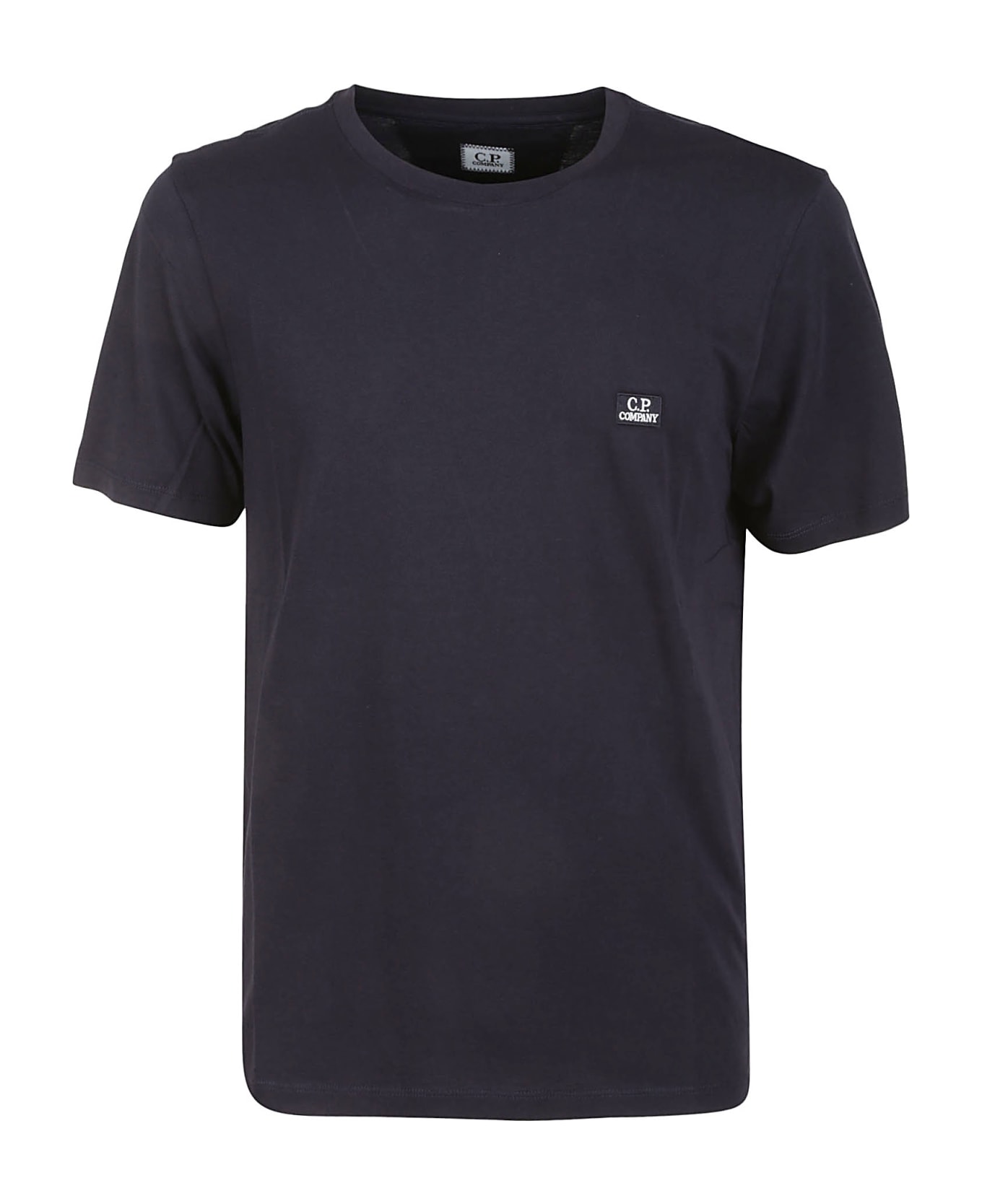 C.P. Company Chest Logo Regular Plain T-shirt - Blu