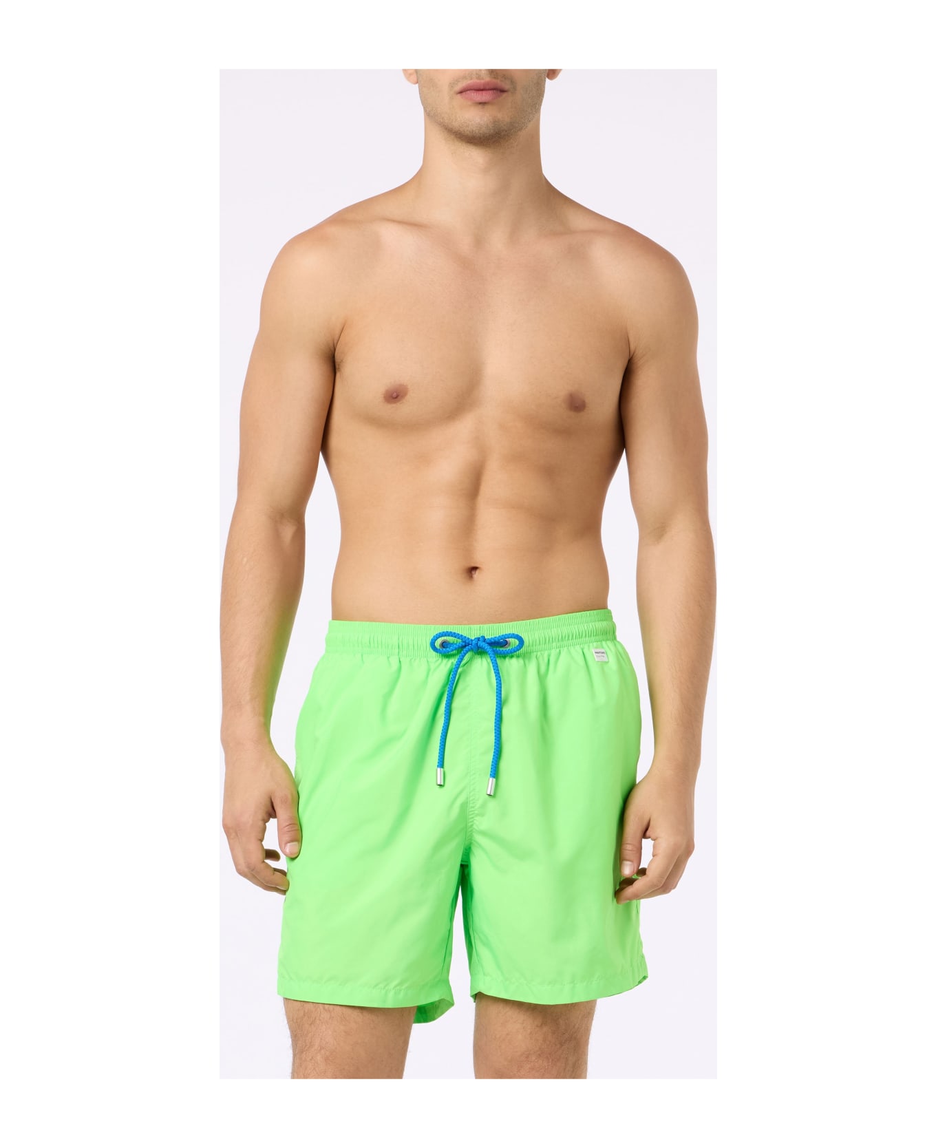 MC2 Saint Barth Man Lightweight Fabric Fluo Green Swim Shorts Lighting Pantone | Pantone® Special Edition - FLUO