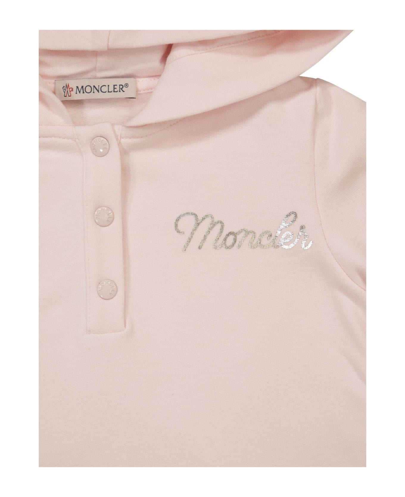 Moncler Long-sleeved Hooded Dress - PINK ワンピース＆ドレス