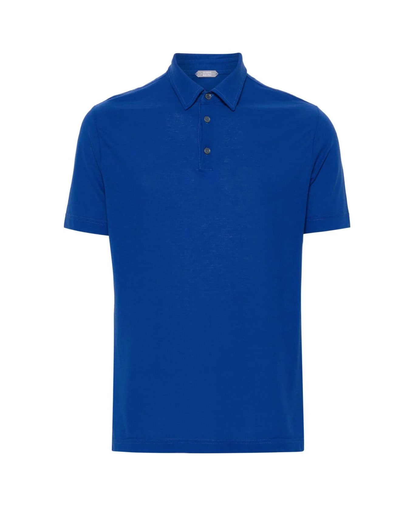 Zanone Short Sleeves Polo - Royal Blue ポロシャツ