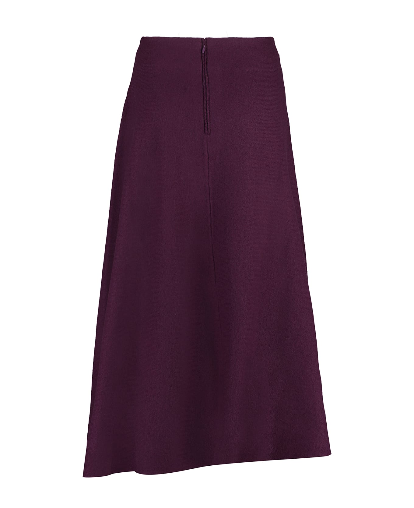 Jil Sander Wool Skirt - Red-purple or grape