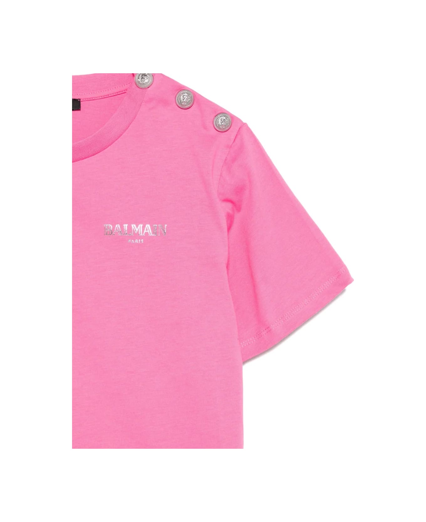 Balmain T-shirt With Logo - PINK