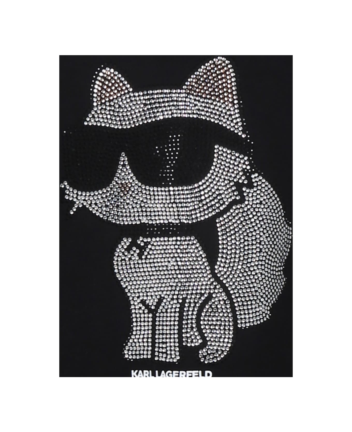 Karl Lagerfeld Kids Black Dress For Girl With Choupette - Black