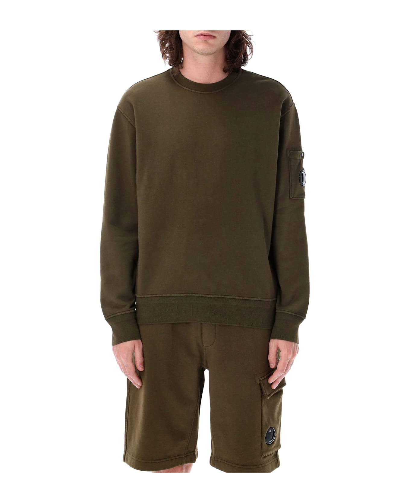 C.P. Company Fleece Lens Sweatshirt - IVY GREEN