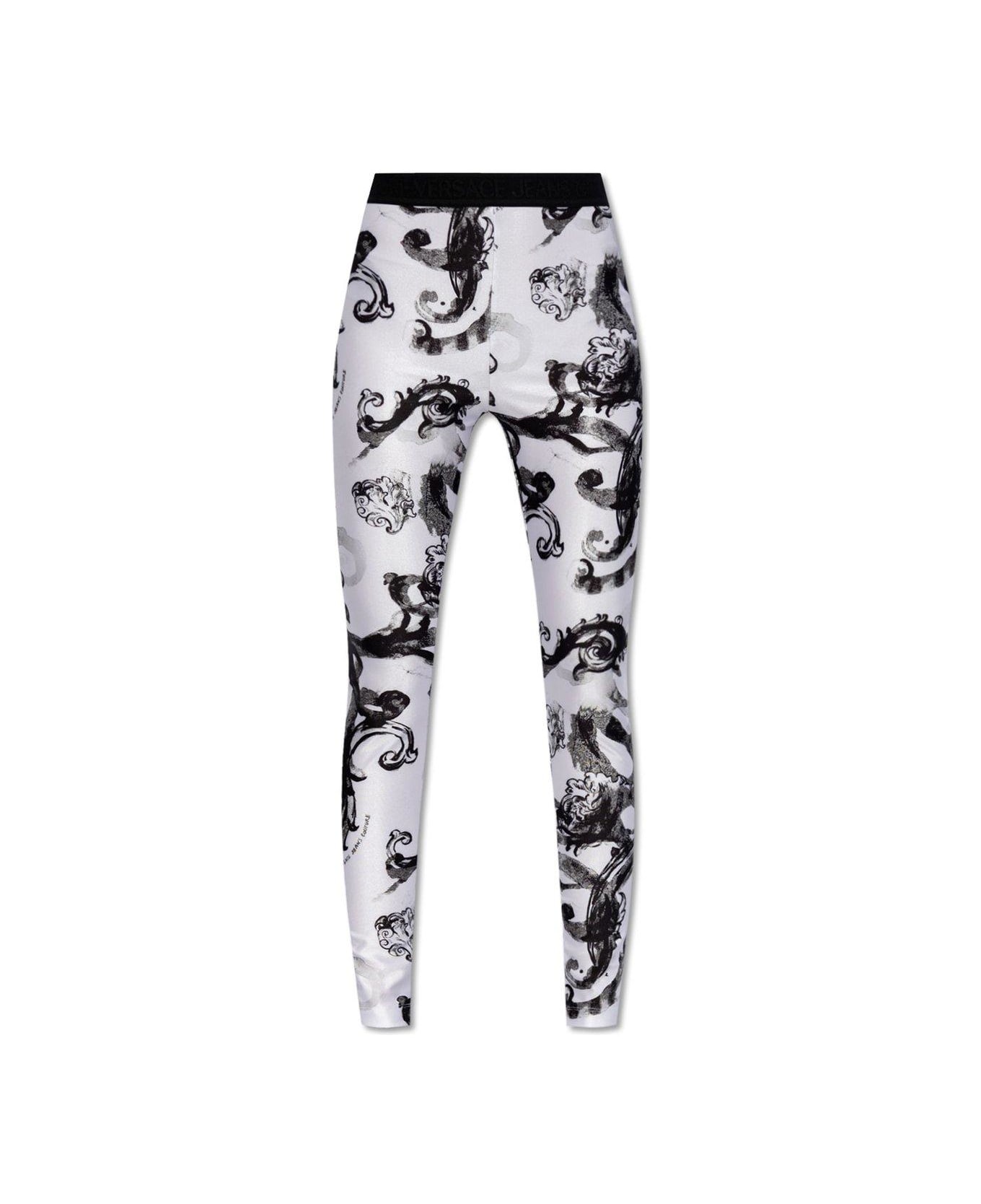 Versace Jeans Couture Baroque Print Leggings - White レギンス