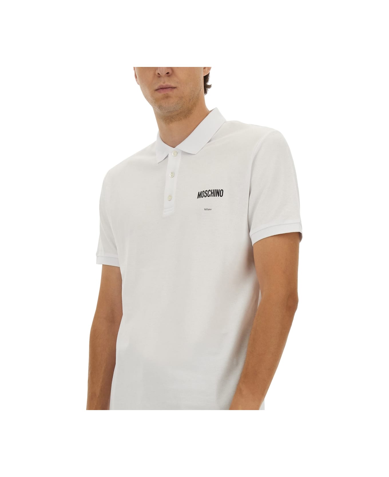 Moschino Cotton Pique Polo - WHITE