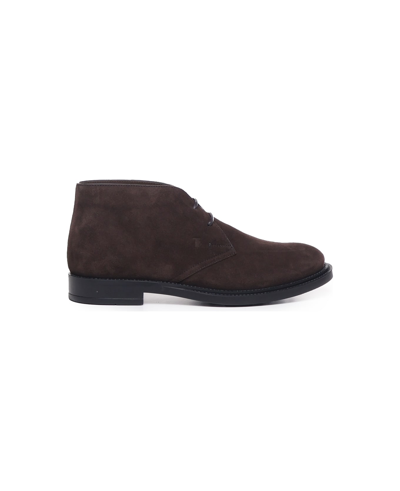 Tod's Suede Ankle Boot - DARK BROWN
