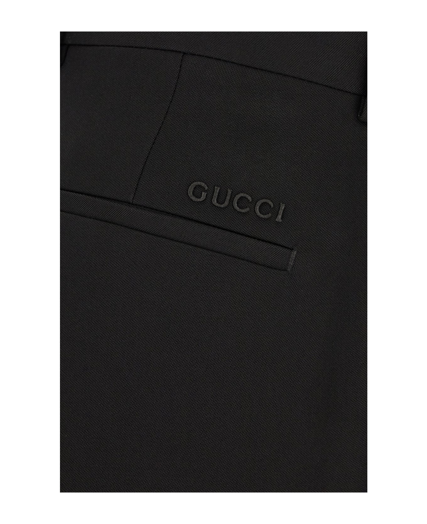 Gucci Black Wool Pants - Nero