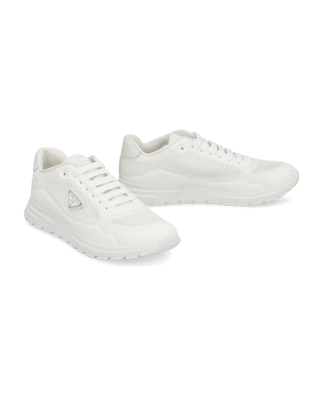 Prada Prax 2.0 Fabric Low-top Sneakers - White