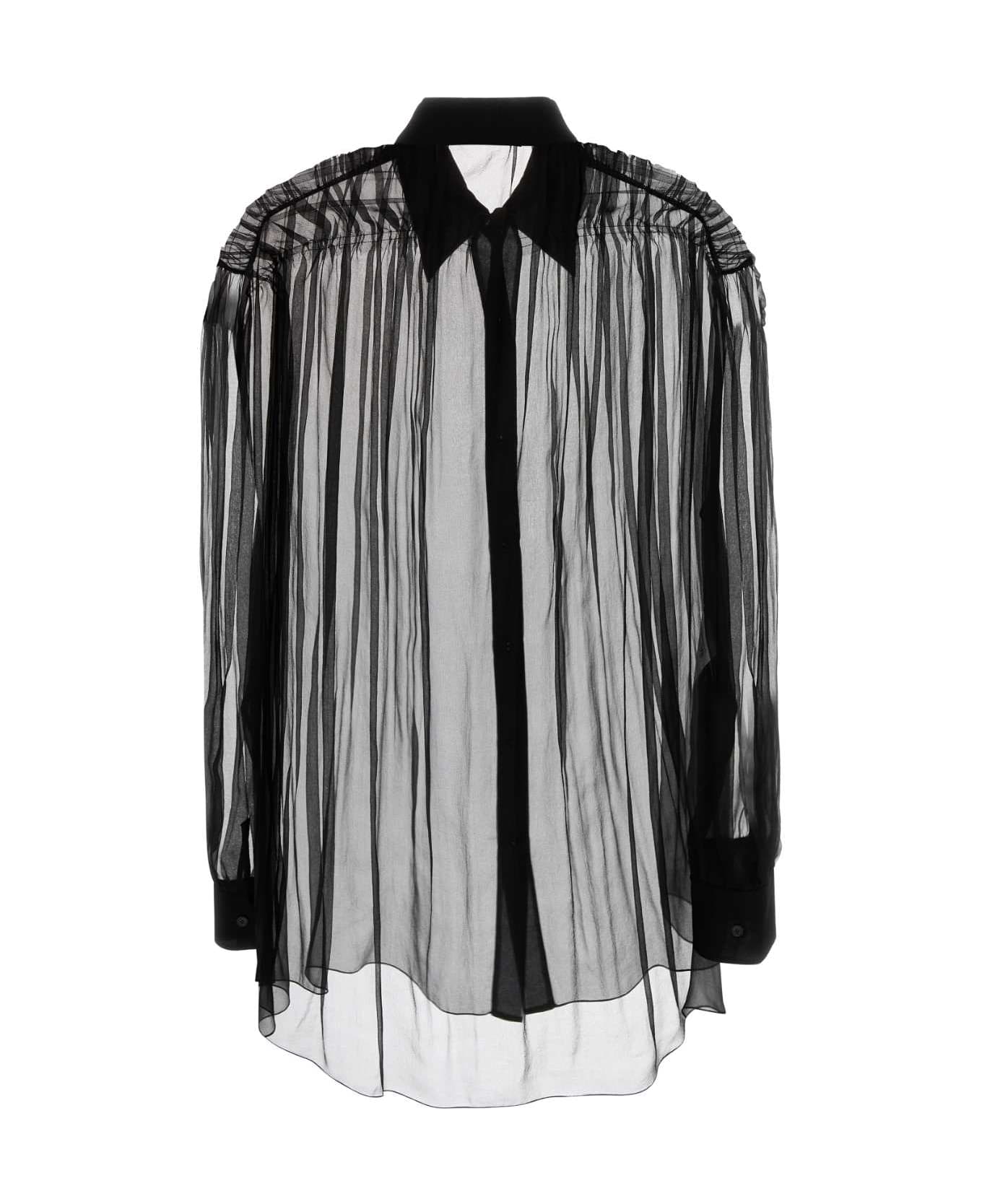 Alberta Ferretti Black Organza Shirt - NERO