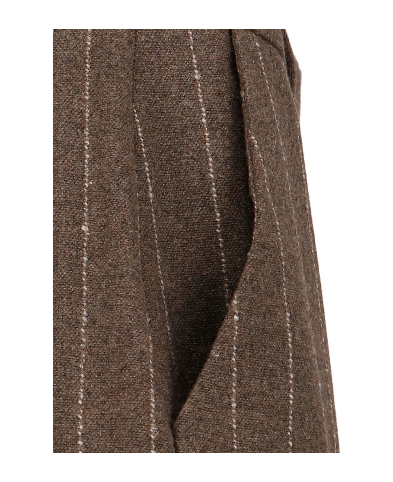 REMAIN Birger Christensen Stitched Tailored Pants - Brown